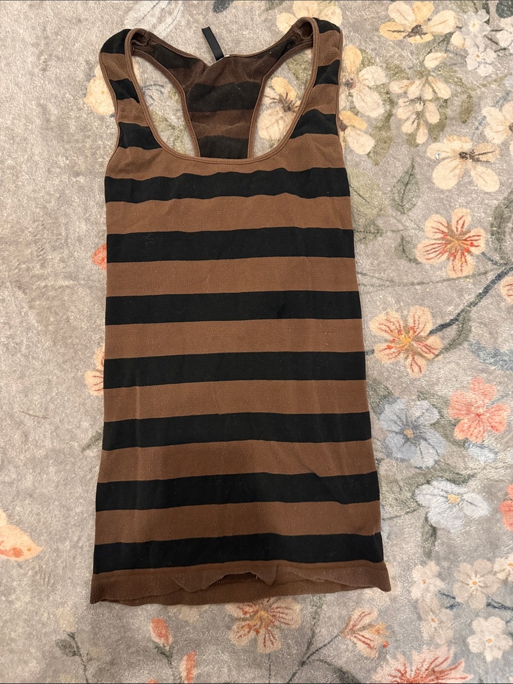 Striped Brown and Black Sleeveless tank